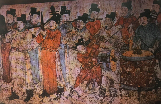 河北宣化辽墓壁画散乐图